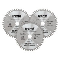 Trend Circular Plunge Saw Blades Craft Pro Triple Pack CSB/160/3PK 160mm x 48T x 20mm 52.25