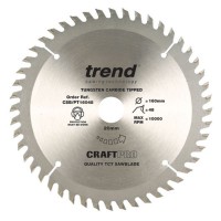 Trend Circular Saw Blade CSB/PT16048 CraftPro TCT 160mm 48T 20mm 43.00