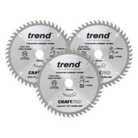 Trend Circular Plunge Saw Blades Craft Pro Triple Pack CSB/165/3PK/A 165mm x 48T x 20mm 54.90