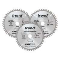 Trend Circular Plunge Saw Blades Craft Pro Triple Pack CSB/165/3PK/A 165mm x 48T x 20mm 52.00