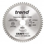 Trend Circular Saw Blade CSB/PT21060 CraftPro TCT  210mm 60T 30mm 46.76
