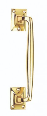 Pub Style Pull Handle AA92 250mm Polished Brass