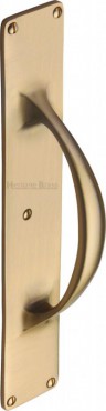 Heritage Brass 195mm Pull Handle on 303mm x 53mm Plate V1155-SB Satin Brass