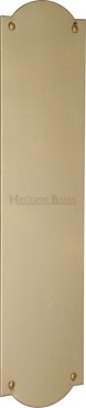 Heritage Brass Shaped Finger Plate 305mm x 77mm S640-PB Polished Brass