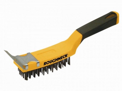 Roughneck Carbon Steel Wire Brush Soft Grip 300mm 12 inch Scraper