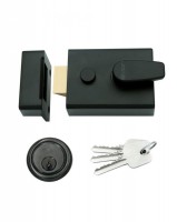 Rim Night Latch Vier Broad 60mm Black 22.08