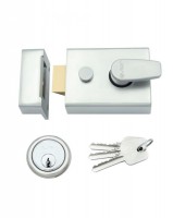 Rim Night Latch Vier Broad 60mm Satin Chrome 24.66