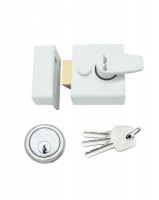 Rim Night Latch Vier Narrow 40mm White 19.48