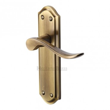 Marcus SAN1430-AT Sandown Lever Bathroom Door Handles Antique Brass