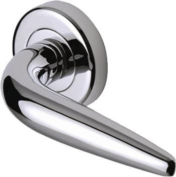 Marcus SC1012-PC Goccia Round Rose Lever Door Handles Polished Chrome