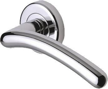 Marcus SC2012-PC Ico Round Rose Lever Door Handles Polished Chrome