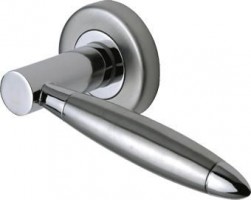 Marcus SC3952-AP Fluo Round Rose Lever Door Handles Apollo Split Finish 21.48