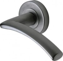 Marcus SC4352-SC Tosca Round Rose Lever Door Handles Satin Chrome 22.41