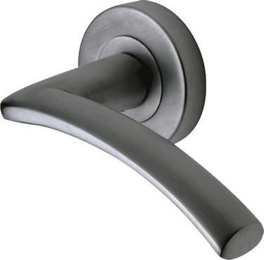 Marcus SC4352-SC Tosca Round Rose Lever Door Handles Satin Chrome