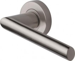 Marcus SC4692-SN Mercury Round Rose Lever Door Handles Satin Nickel 28.52