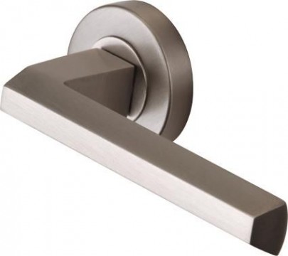 Marcus SC4754-SN Deda Round Rose Lever Door Handles Satin Nickel