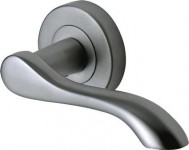 Marcus SC7352-SC Aurora Round Rose Lever Door Handles Satin Chrome 19.35