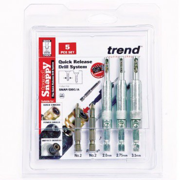 Trend SNAP/DBG/A Snappy Drill Bit Guides 5 Piece Set