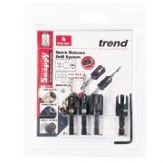 Trend SNAP/PC/A Snappy Drill Countersink & Plug Cutters 4 piece Set 50.59