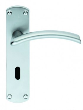 Serozzetta Door Handles SZC031SC Tres Lever Lock Satin Chrome