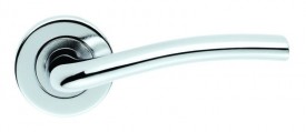 Serozzetta Door Handles SZC040CP Cuatro Lever on Rose Polished Chrome 12.68