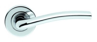 Serozzetta Door Handles SZC040CP Cuatro Lever on Rose Polished Chrome