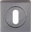 Serozzetta Lever Key Escutcheon on Square Rose SZM003SQBN Black Nickel 5.52