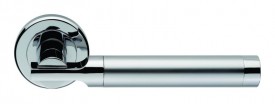 Serozzetta Door Handles SZM110SCCP Azul Lever on Rose SCP/CP 28.32