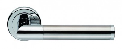 Serozzetta Door Handles SZM160CPSN Trend Lever on Rose CP/SNP