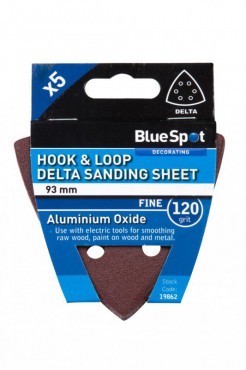 Delta Sanding Sheets 93mm 120Grit Pack of 5 BlueSpot 19862