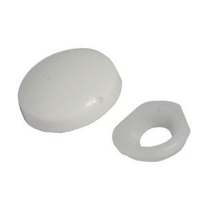 Plastic Dome Screw Cover Caps White Pack of 200