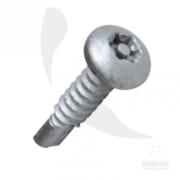 Security Self Drilling Screws 6 Lobe Pin Pan Head 10 x 1.1/2" Box 100