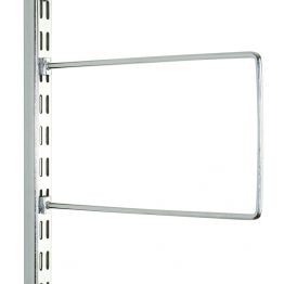 150mm Adjustable Twin Slot Flexible Book Shelf End White per Pair