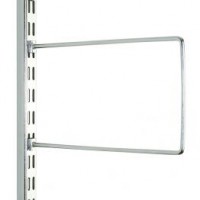 200mm Adjustable Twin Slot Flexible Book Shelf End White per Pair £2.85