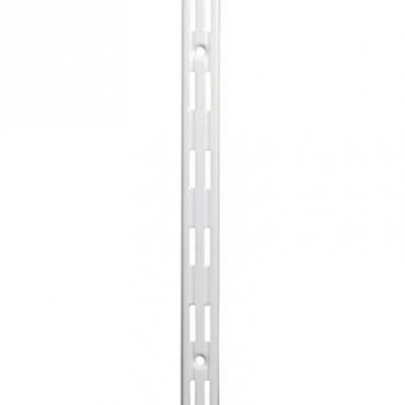 1000mm Adjustable Twin Slot  Shelf Upright White