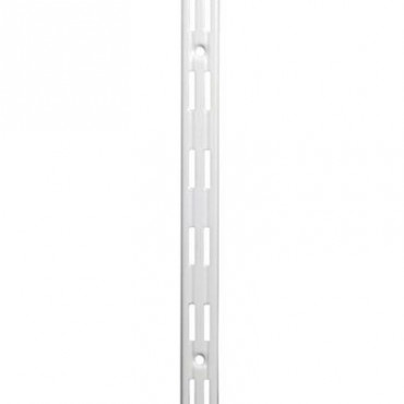 1980mm Adjustable Twin Slot  Shelf Upright White