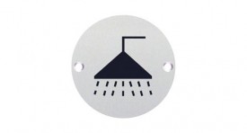 76mm Diameter Shower Symbol Sign SSS £4.03
