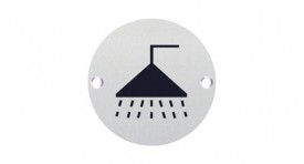 76mm Diameter Shower Symbol Sign SSS 2.88