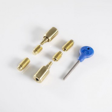 Sliding Sash Window Stop Polished Brass WF18