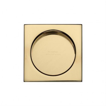 Square Flush Pulls Pair Marcus SQ2327-PB Polished Brass