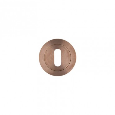 Standard Key Escutcheon Rosso Tecnica RT002PVDBZ Satin Bronze