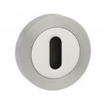 Mediterranean Lever Key Escutcheon M-ESC-K-SNCP Satin Nickel / Polished Chrome (Sold In Pairs) 8.40