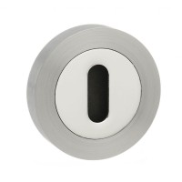 Mediterranean Lever Key Escutcheon M-ESC-K-SNCP Satin Nickel / Polished Chrome (Sold In Pairs) 8.15