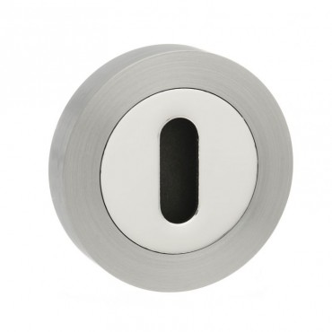 Mediterranean Lever Key Escutcheon M-ESC-K-SNCP Satin Nickel / Polished Chrome (Sold In Pairs)