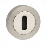 Mediterranean Lever Key Escutcheon M-ESC-K-SNNP Satin Nickel / Polished Nickel (Sold In Pairs) 8.41