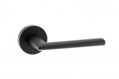 Door Handles Status Georgia Lever on Round Rose Matt Black S39RMB