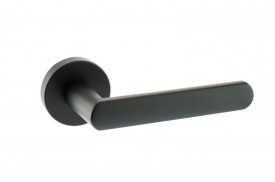 Door Handles Status Michigan Lever on Round Rose Matt Black S31RMB 28.32