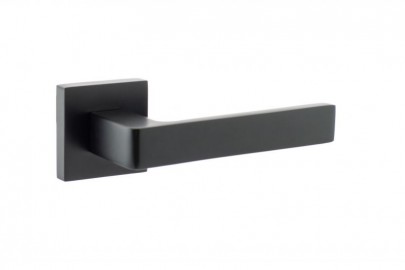 Door Handles Status Montana Lever on Square Rose Matt Black S40SMB