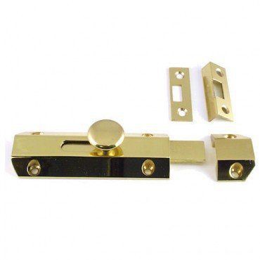 Surface Door Bolt AQ81 100mm Brass