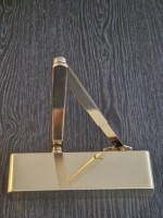 Synergy Door Closer S800 Size 2 - 5 with Backcheck Semi Radius Cover Polished Brass 86.40